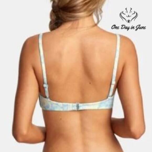 RVCA Field of Dreams Bandeau Bikini Top Size L - Picture 2 of 6
